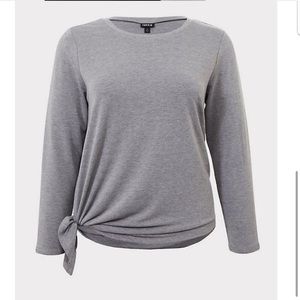 Torrid asymmetrical terry active top